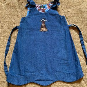 Imani Pamoja Should Tie & Scalloped Hem Denim Dress - NWOT